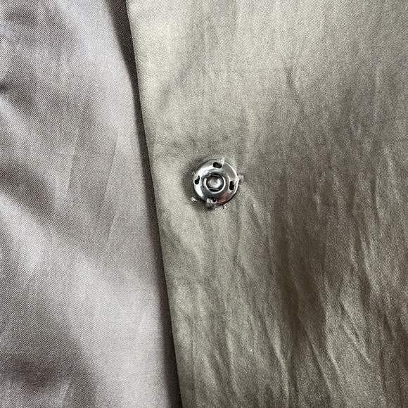 Vintage 90s Y2K Jacket Blazer by ENJOY medium brown shimmer kimono sleeve - Picture 7 of 16